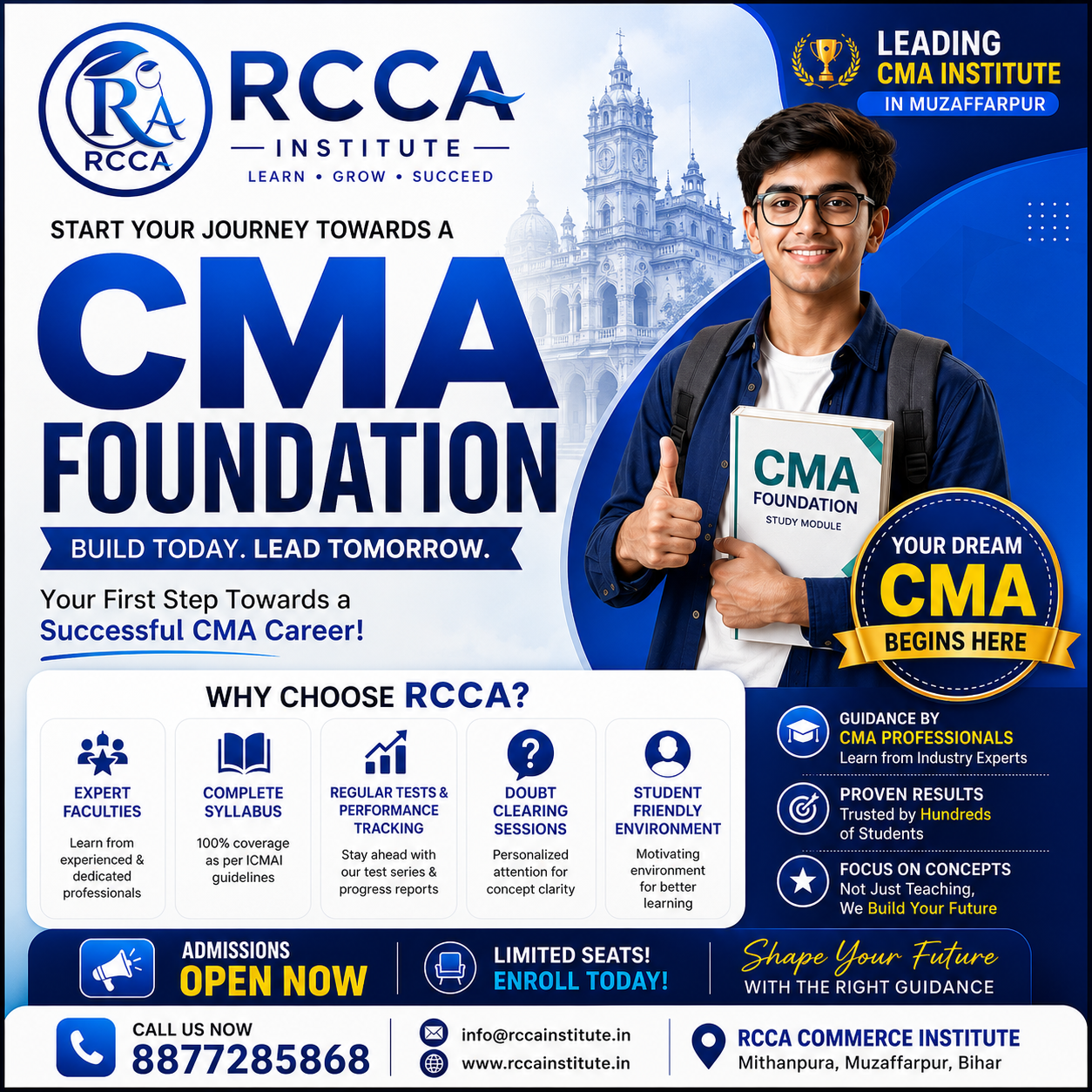 Best CMA Foundation Coaching centre in muzaffarpur - RCCA Commerce Institute CMA Intermediate Classes