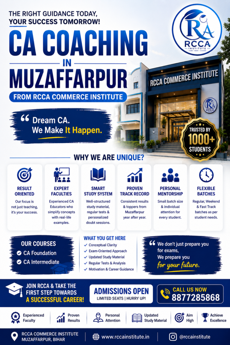 Best Commerce & CA Coaching in Muzaffarpur | RCCA Institute